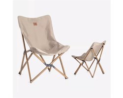 Vlinderstoel Opvouwbaar - Campingstoel Lounge - Ontspannen Buiten - Lichtgewicht Aluminium - 5 kg - Stijl-1