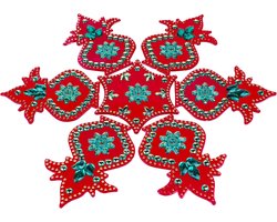 Vloer Rangoli Herbruikbare Ronde Acryl Rangoli Home Vloer Decor Cadeau voor Home Decor Interieur Vloer Indiase Traditionele Festival Diwali Decoraties en Nieuwjaar Retourgeschenken (Maat