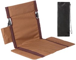 Vloer Zitplaats - Opvouwbare Stoel - Kamperen en Reizen - Waterdicht Met Zijzak - 54x33x40cm - Bruin