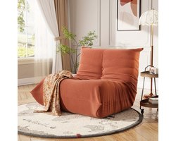 Vloerbank – Zitzak – Loungestoel – Fauteuil – Bank – Corduroy Stof – Memory Foam Vulling – Compact En Opvouwbaar