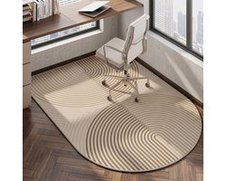 Vloerbeschermer - Bureaustoelmat- Vloermat - Antislip - Geluiddempend – Stoelmat Bureau – Vloermat voor harde vloeren, Woonkamer, kantoor & slaapkamer- 100 x120 cm - Beige