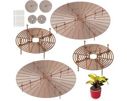 Vloerbeschermers voor bloempot rooster 52/30 cm - Set van 4 bloempotbeschermers - Voor binnen tegen dieren en kinderen