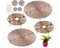 Vloerbeschermers voor bloempot rooster 52/30 cm - Set van 4 bloempotbeschermers - Voor binnen tegen dieren en kinderen