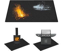 Vloerbescherming Grillmat - 100 x 180 cm - Vuurvaste Onderlegger - 3-laags Brandbeschermingsmat - Outdoor Grillmat - Gasgrill