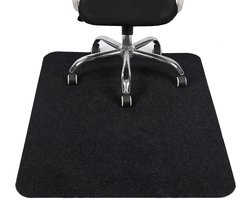 Vloerbeschermingsmat, stoelmatten, bureaustoelonderlegger, multifunctioneel stoeltapijt, bureaumat voor thuis, kantoor (zwart)