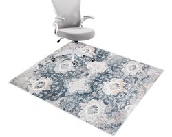 Vloerbeschermingsmat voor harde vloeren en tapijt, 150 x 120 cm, stoelonderlegger, gaming, vloerbeschermingsmat, bureaustoel, mat, rechthoekig, vloermat, antislip, bureaustoelonderlegger,