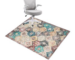 Vloerbeschermingsmat voor harde vloeren en tapijt, 150 x 120 cm, stoelonderlegger, gaming, vloerbeschermingsmat, bureaustoel, mat, rechthoekig, vloermat, antislip, bureaustoelonderlegger