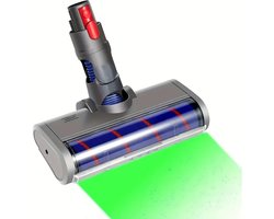 Vloerborstelkop voor Dyson V7 V8 V10 V11 V15 G5 – Zachte Fluwelen Rolborstel met Groene LED-verlichting – Geschikt voor Harde Vloeren – Niet Compatibel met V6, DC, Ball en Slim-serie