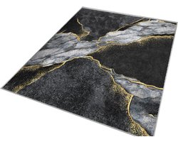Vloerkleed 120x180cm - Keukenmat - Wasbaar Antislip - Laagpolig Zacht Tapijt- Woonkamer tapijt - Marmer patroon
