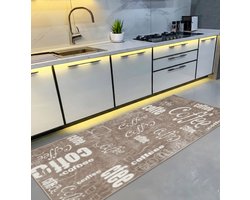 Vloerkleed 65x180cm Keukenlooper - Deurmat binnen - Wasbaar Anti-slip Laagpolig Tapijt