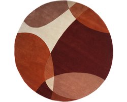 Vloerkleed Abstract Terra/Bruin - Rond ø230 cm