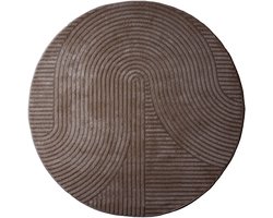 Vloerkleed Ella Brown Rond ø240 cm