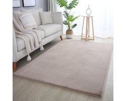 Vloerkleed Fluffy Super Zacht Beige 60 x 110 cm