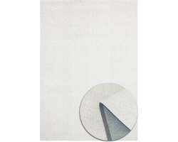 Vloerkleed - Handgeweven look - Zacht - Modern tapijt - Scandinavisch design - Wol en polyester - Woonkamer Slaapkamer Eetkamer Kinderkamer - Naturel Crème - 120cm x 170cm