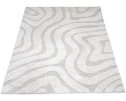 Vloerkleed Isa Cream 260 - 240 x 340 cm - Design Hoog-Laag Vloerkleed in Scandinavische / Japandi Stijl
