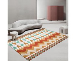 Vloerkleed Jongens - Kinderkleed Deurmat - Speelkamer Decoratie - Machine Wasbaar - 80x160cm - Oranje