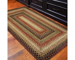 Vloerkleed Jute Gevlochten - Keukentapijt Deurmat - Entree Decoratie - Omkeerbaar Dubbel Gebruik - 69 x 114 cm