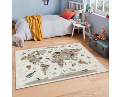 Vloerkleed Kinderkamer - Speelkleed Baby - Speelmat - Speeltapijt - Tapijt voor Kinderkamer - 120*180 cm - Anti Slip - Machinewasbaar