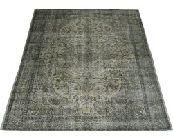 Vloerkleed Mila Green 200 x 290 cm - Laagpolig Synthetisch Vloerkleed – Vintage / Oosters Design