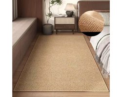 Vloerkleed – Modern, zacht woonkamerkleed – Geschikt voor woonkamers, slaapkamers, balkons, erkers en gangen; op maat te snijden; vlekbestendig en onderhoudsvriendelijk – Afmetingen: 80x120 cm, kleur: bruin.