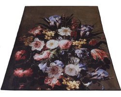 Vloerkleed Ramos 200 x 290 cm - Laagpolig Synthetisch Vloerkleed – Botanisch / Bloemen Design