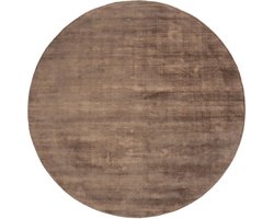 Vloerkleed Viscose Bruin - Rond ø240 cm
