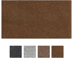 Vloerkleed - Voetmat Deurmat - Vuil Vangen - Geribbelde Structuur - 50 x 100 cm - Lichtbruin