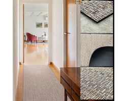 Vloerkleed voor ingang 60 x 150 cm - outdoor tapijt - keukentapijt - woonkamertapijt - gevlochten vinyl