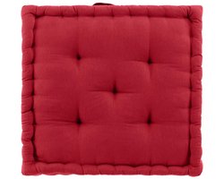 Vloerkussen 50 x 50 cm Keoni Rood