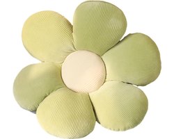 Vloerkussen met bloemenpatroon, zitkussen in bloemvorm.