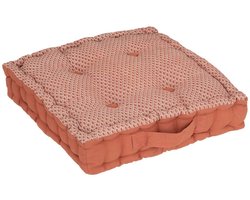 Vloerkussen Otto – katoen – roze terracotta – 40 x 40 cm