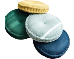 Vloerkussen Rond - Stoelkussen Futon - Comfortabel Zitten - Reactief Printen - 60 cm - Groen