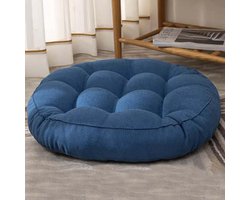 Vloerkussen Rond - Zitkussen Dik - Comfortabel Zitten - Ademende Stof - 55cm Diameter - Kleur 1