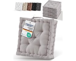 Vloerkussen - Zitkussen Matras - Comfortabel Zitten - Extra Dik 10cm - 50x50 cm - Taupe