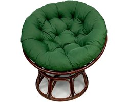 Vloerkussen - Zitkussen Rond - Binnen Zitten - Waterbestendig Polyester - 121 x 122 cm - Groen