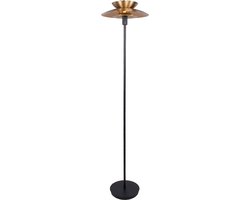 Vloerlamp 1-lichts retro | Koper / goud / brons / messing | Muschio | Freelight | Diameter 38 cm | Hoogte 165 cm | Fitting E27 | Modern / antiek / retro | woonkamer / slaapkamer / eetkamer / keuken / vide / hal