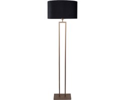 Vloerlamp | 160 cm | monza ovale kap | E27 | brons zwart goud | metaal stof | decoratieve functionele moderne romantische sfeer verlichting
