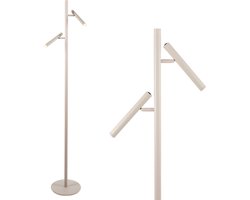 Vloerlamp | 19 cm | luogo leeslampen | 2 lichts | LED | beige creme | metaal | moderne design verlichting