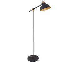 Vloerlamp | 22 cm | Nové | E27 | goud zwart | metaal | industrieel scandinavisch landelijk