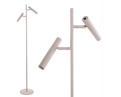 Vloerlamp | 23 cm | Pierro | 2 lichts | LED | beige | metaal | moderne design verlichting