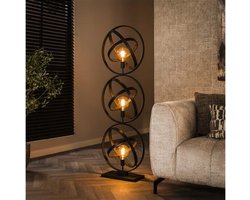 Vloerlamp 3L Galaxy in Artic Zwart voor Woonkamer - 50x45x155 cm - Sfeerverlichting - Moderne Stijl - Hoogte 155 cm - Perfect voor Elk Interieur