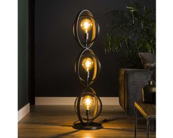 Vloerlamp 3L Turn Around in Charcoal voor Stijlvol Interieur - Vloerlampen - 40x30x124 cm - Charcoal - Sfeerverlichting - Modern Design - Verlichting Woonkamer - Hoogwaardige Materialen