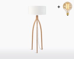 Vloerlamp – ANNAPURNA – Bamboe/Linnen