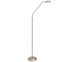 Vloerlamp Biron 1 lichts 7501ST Staal met dimmer 2700 Kelvin - Draaibaar en kantelbaar, Classic design, Mexlite