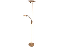 Vloerlamp Biron 7500BR Brons, 180 cm Hoog, Draaibaar en Kantelbaar, Klassiek Stijl, LED 2700 Kelvin, Mexlite