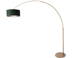 Vloerlamp Bronskleurig Metaal & Textiel, Hoogte 210-240 cm, Draaibaar en Uitschuifbaar, Sparkled Light 4305BR, Steinhauer
