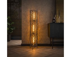 Vloerlamp Cilinder - Zwart Aluminium - 25x25x122cm - Giga Meubel