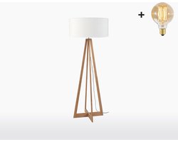 Vloerlamp – EVEREST – Bamboe/Linnen