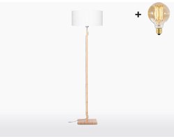 Vloerlamp – FUJI – Bamboe/linnen