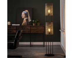 Vloerlamp Industrieel - 2 Lampen - Armor Tube - Grijs